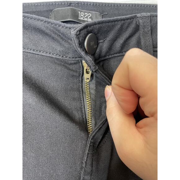 1822 Denim Jeans Womens 10 Black Skinny Dark Wash Stretch Solid Zip CJ33M1000A1 - Picture 2 of 13